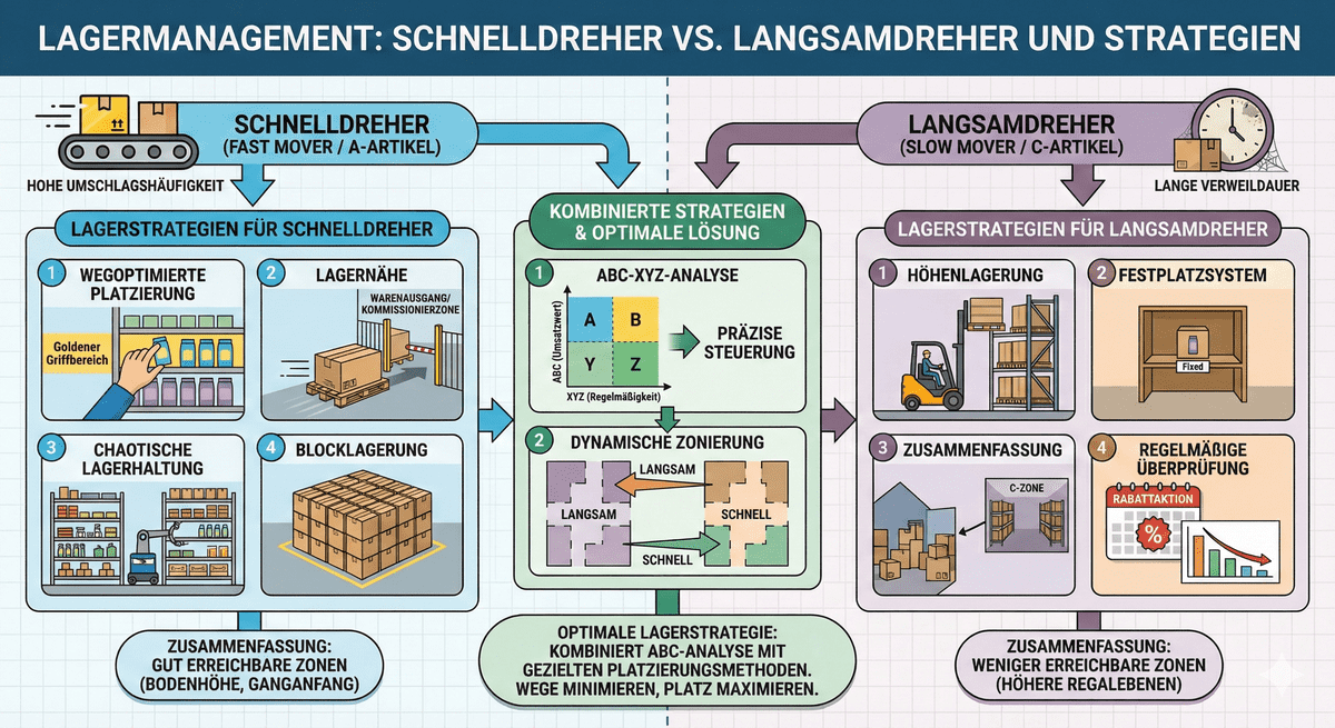 Lagerstrategien für Schnelldreher und Langsamdreher