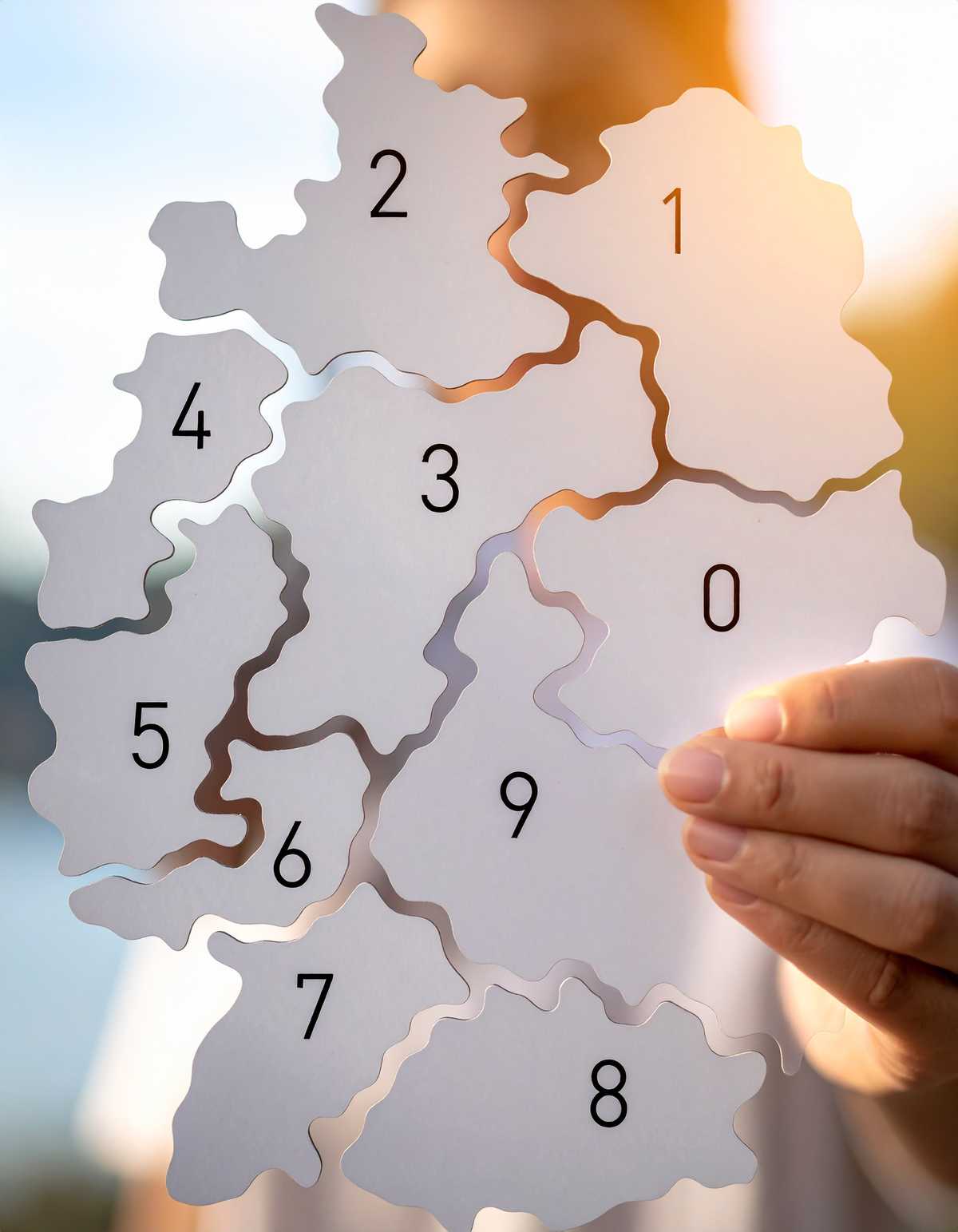 Postleitzonen in Deutschland - schematische Darstellung