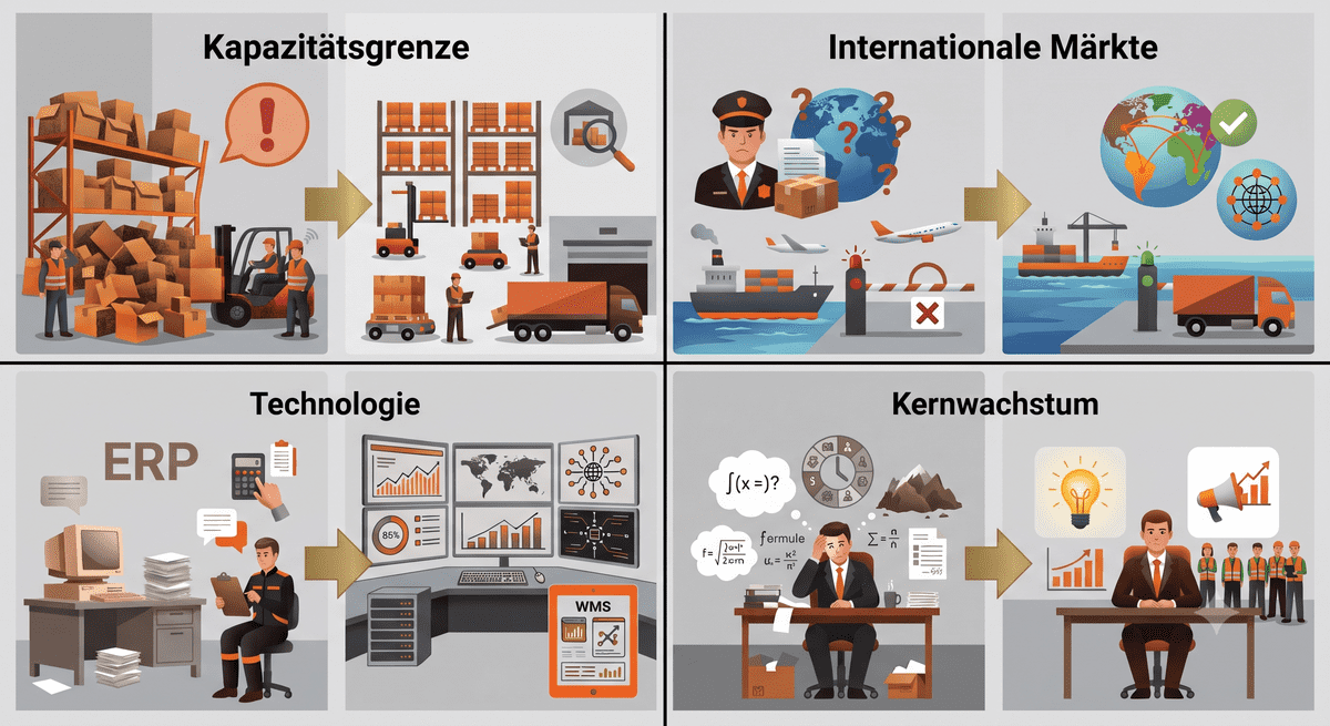 Symbolgrafik: Gründe, um Logistikdienstleister zu beauftragen. Generiert mit KI
