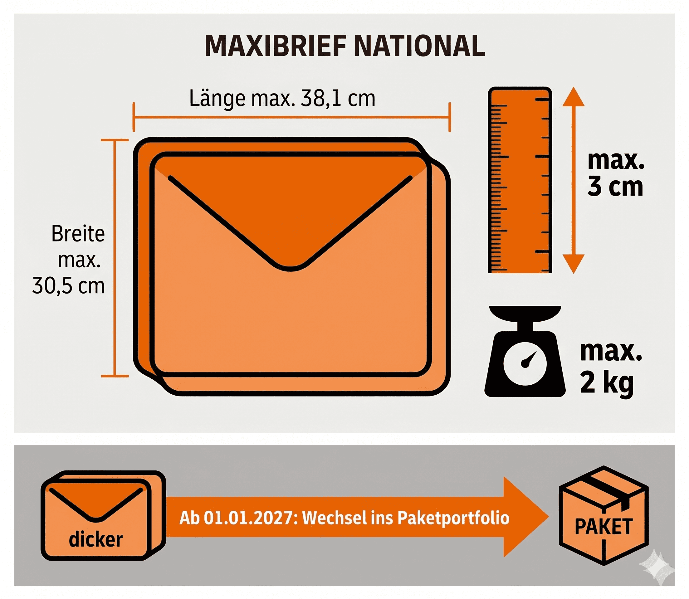 DHL-Briefversand ab 2027 auf 3 cm Briefhöhe begrenzt