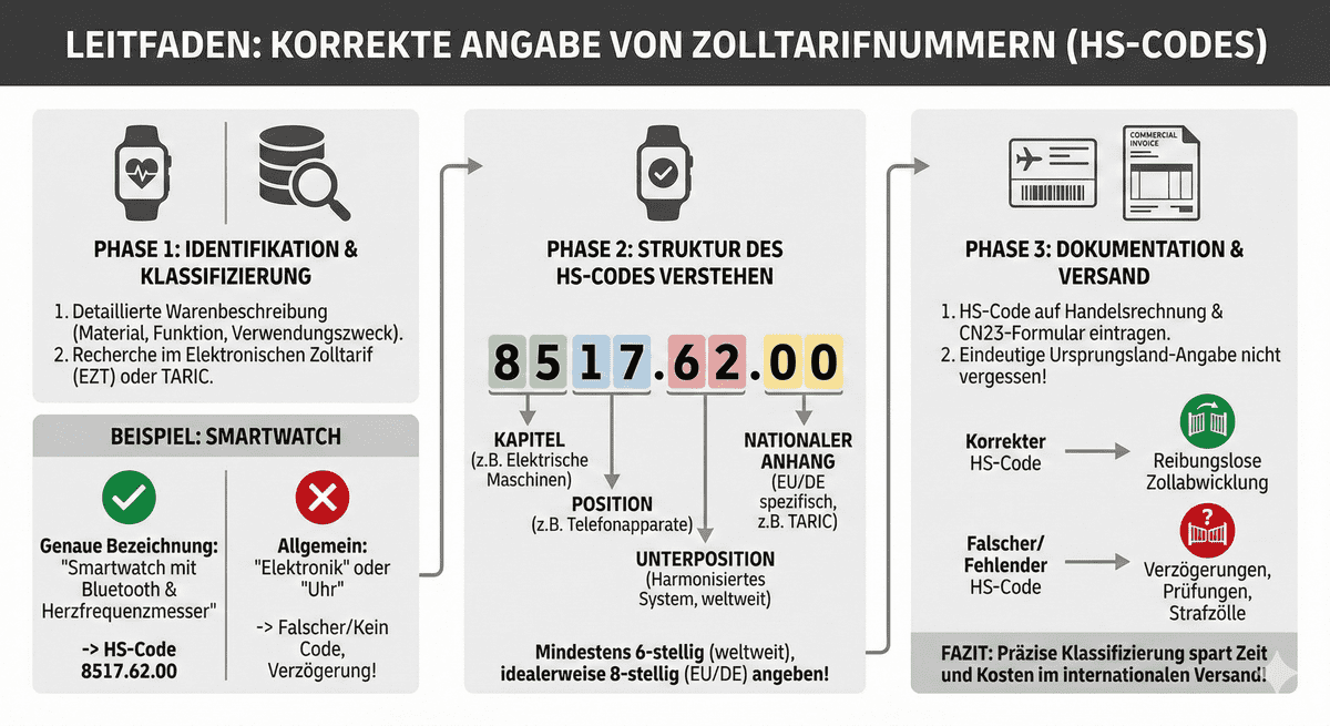 Infografik: HS-Codes korrekt angeben