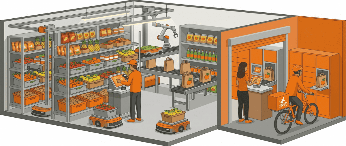 Automatisiertes Micro-Fulfillment-Center