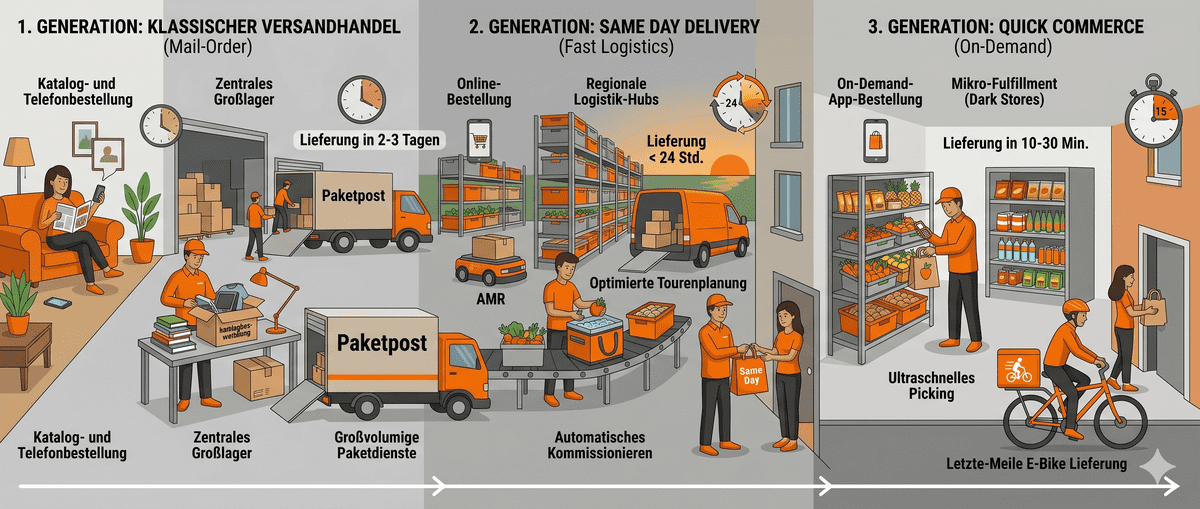 Die drei Generationen des E-Commerce.